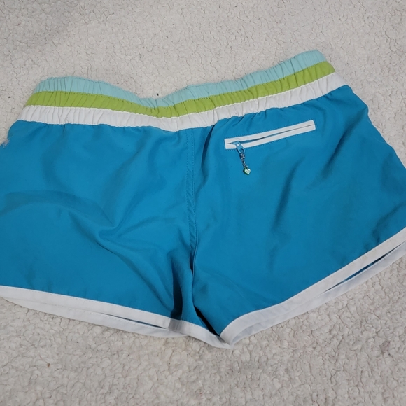 ROXY Beach shorties. Size Small blue, green and white with a zip mesh pocket 💙 - Picture 2 of 7